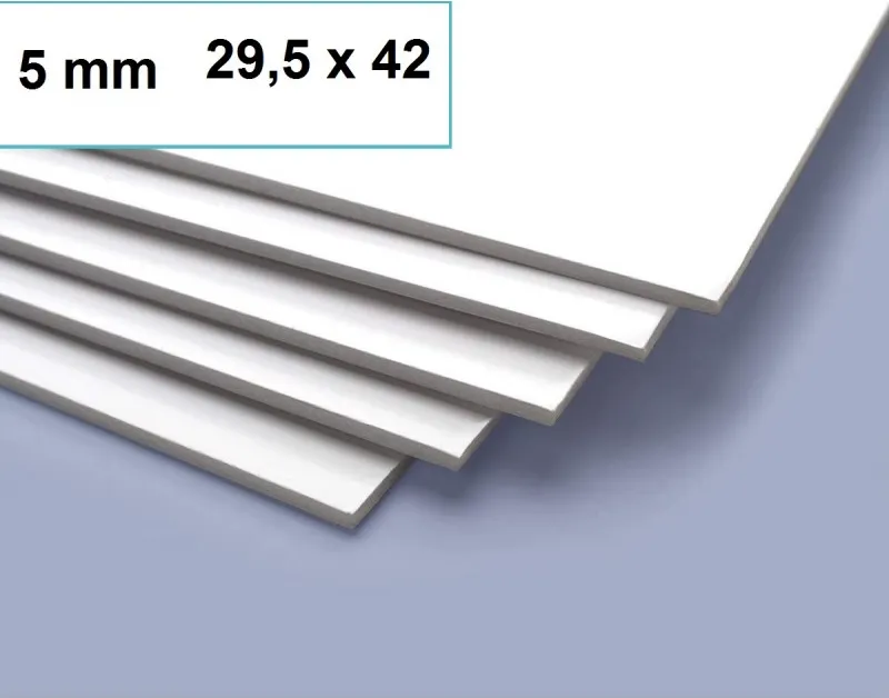 CARTON PLUMA A3 BLANCO 5MM 29,5x42cm
