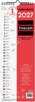 CALENDARIO PARED ESCRIBIR LARGO L 155x430 2027