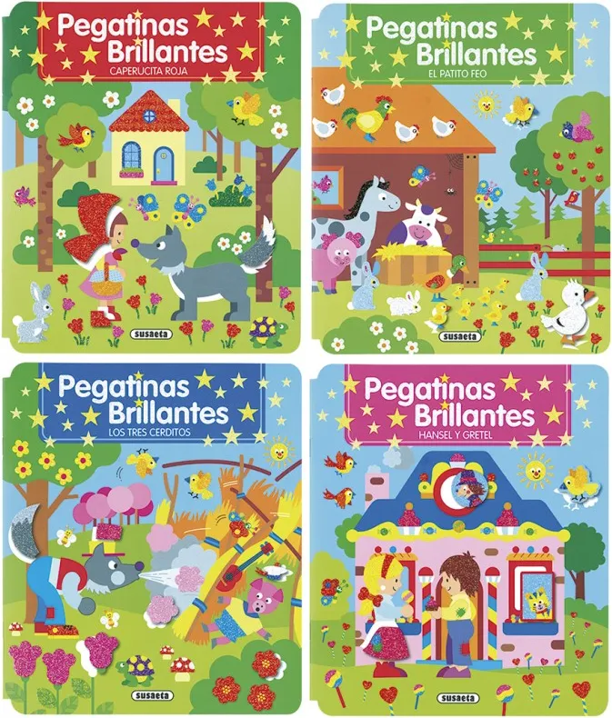 PEGATINAS BRILLANTES 4 TÍTULOS DISPONIBLES