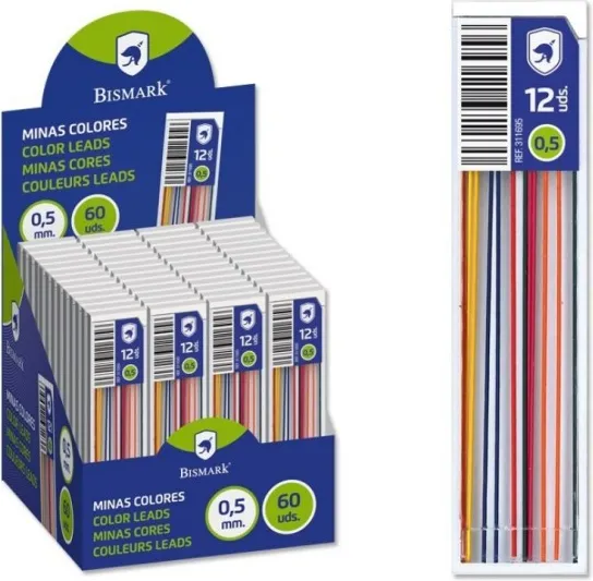 MINAS BISMARK 0,5 HB COLORES
