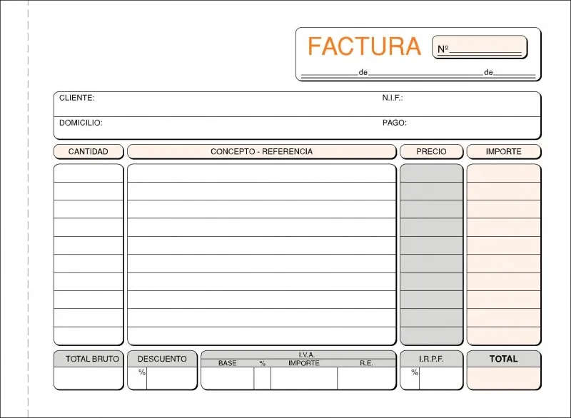 TALONARIO FACTURA CUARTO DUPLICADO T-64