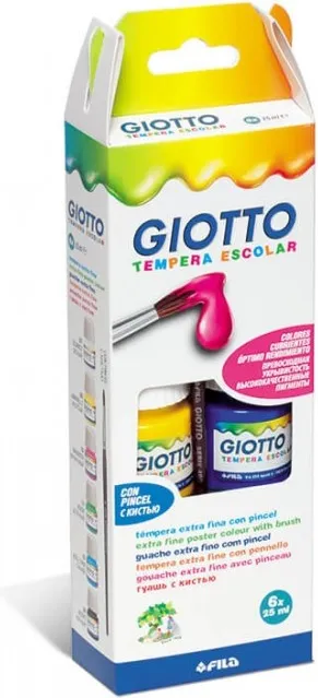 Témpera Giotto c/6 colores 25ml
