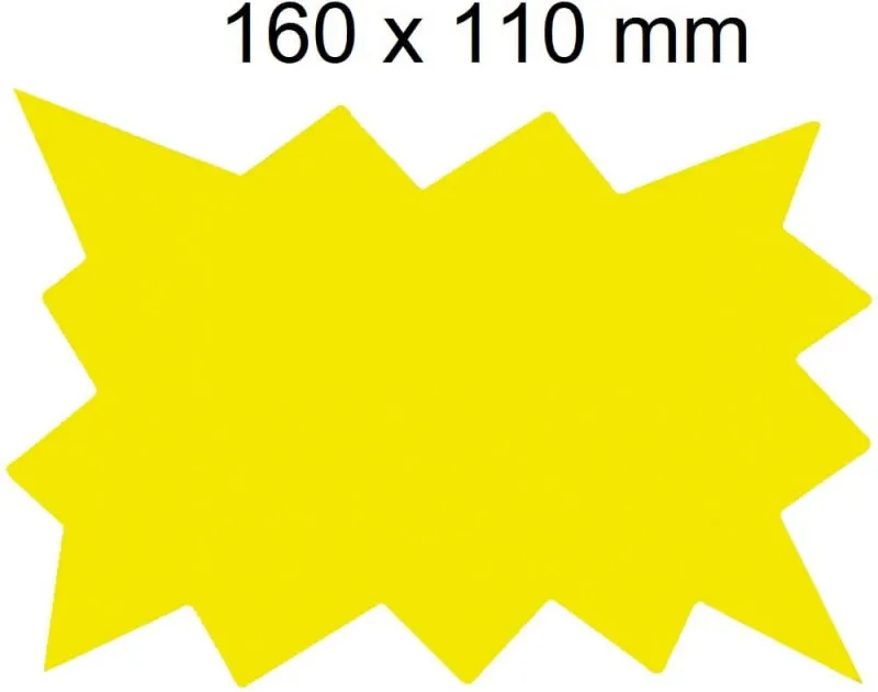 ETIQUETA MARCA PRECIOS 16 X 11cm AMARILLO