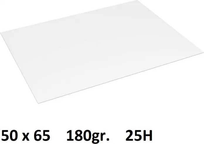 CARTULINAS 180GR 50 X 65 BLANCO 25HOJAS