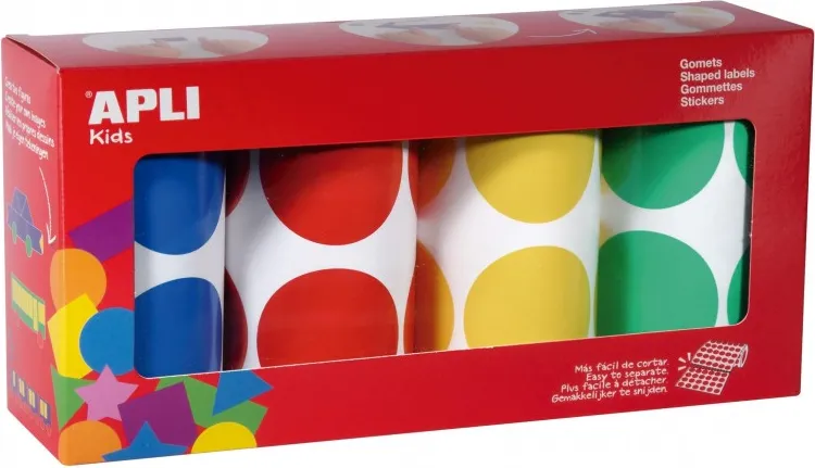 PACK 4 ROLLOS GOMETS CIRCULOS 45MM