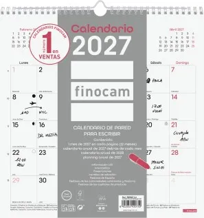 CALENDARIO PARED 30x30 CHIC 2027 BLANCO