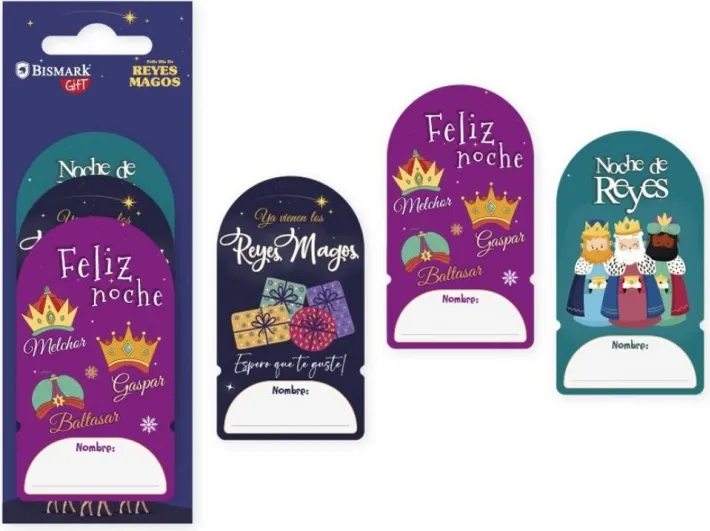 ETIQUETAS ADHESIVAS REYES MAGOS PACK 6 UDS