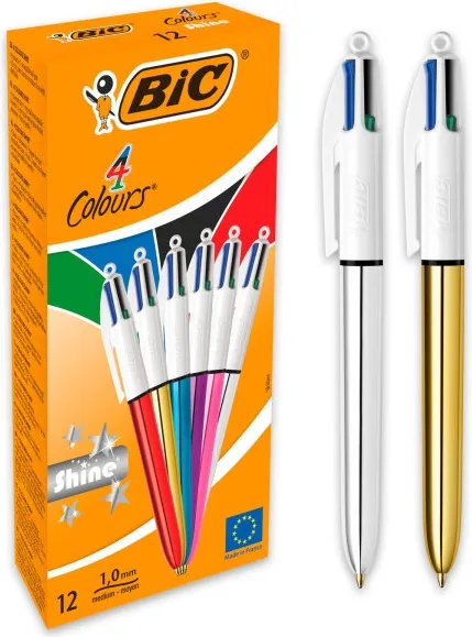 BOLIGRAFO BIC 4 COLORES SHINE