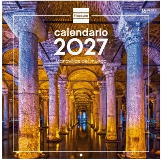 CALENDARIO PARED ESCRIBIR 30x30 MARAVILLAS MUNDO 2027