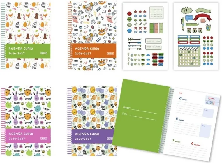 AGENDA ESCOLAR ANIMALS 4º SEM.VISTA CARTON 26-27