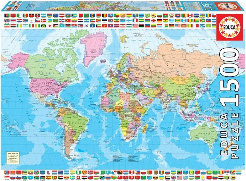 PUZZLE 1500 MAPAMUNDI POLÍTICO