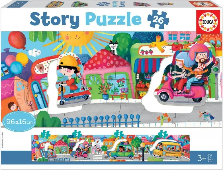 PUZZLE 26 VEHÍCULOS EN LA CIUDAD "STORY PUZZLE"