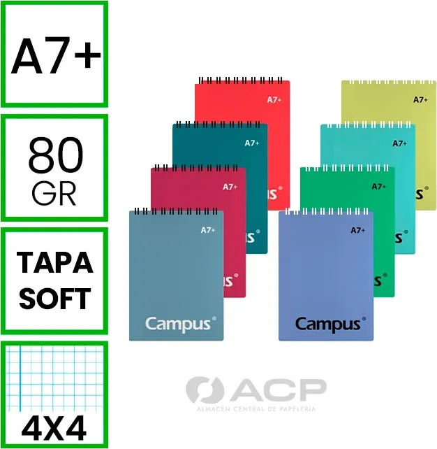 BLOC A7+ CAMPUS 60H SOFT APAISADO 4X4 80GR