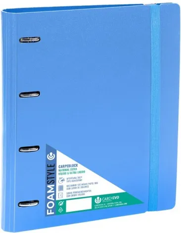 CARPEBLOC A4 4AN FOAM STYLE POLIPROPILENO AZUL