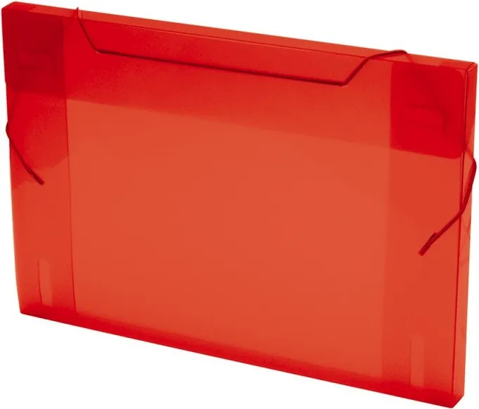 CARPETA PROYECTO A4 PLUS PP 3CM TRASLÚCIDO ROJO
