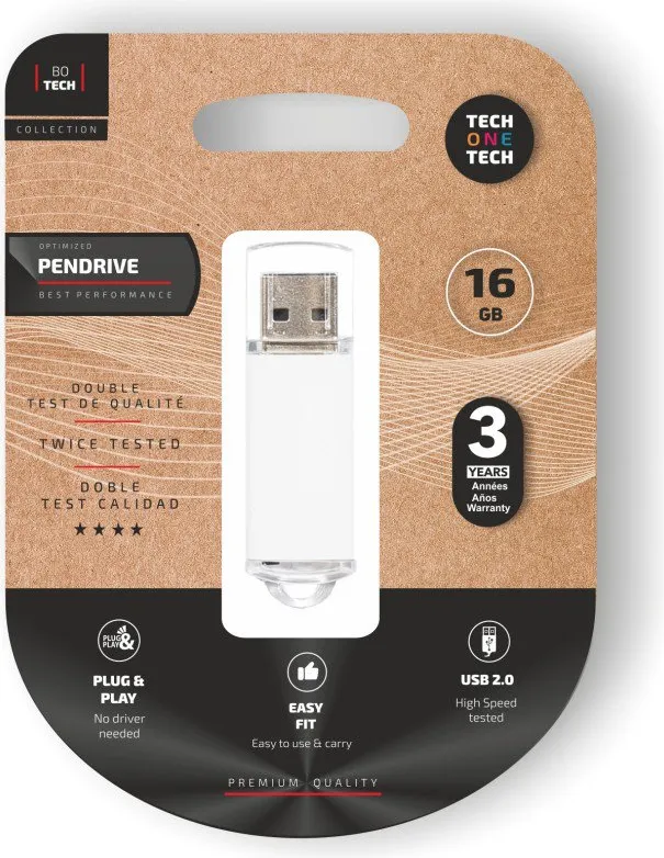 PENDRIVE 16GB BASIC WHITE