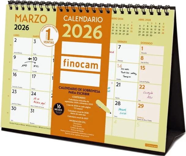 CALENDARIO SOBREMESA GRAFIK ESCR.S 2026