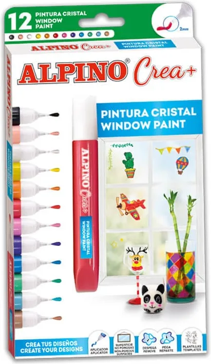 Alpino Crea Pintura Cristal para decorar cristales y superficies lisas