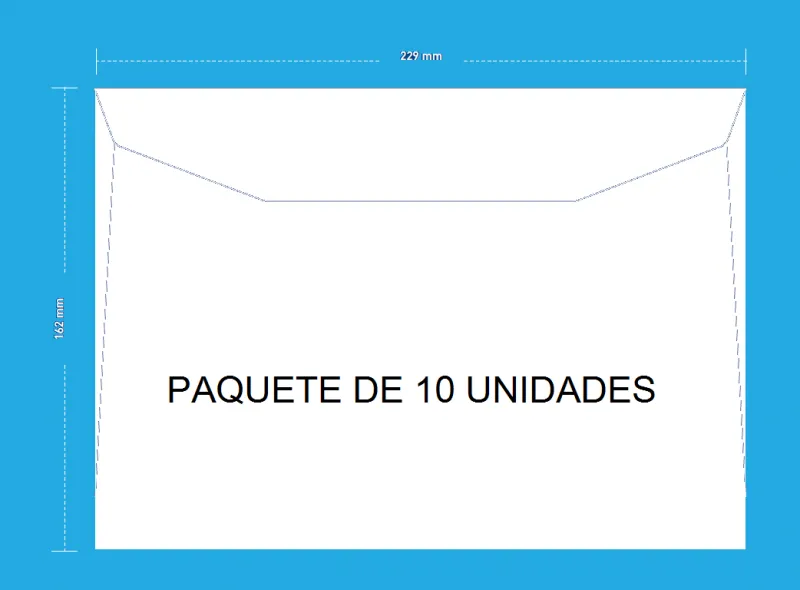 SOBRES 162X229 VERJURADO BLANCO 10UN.