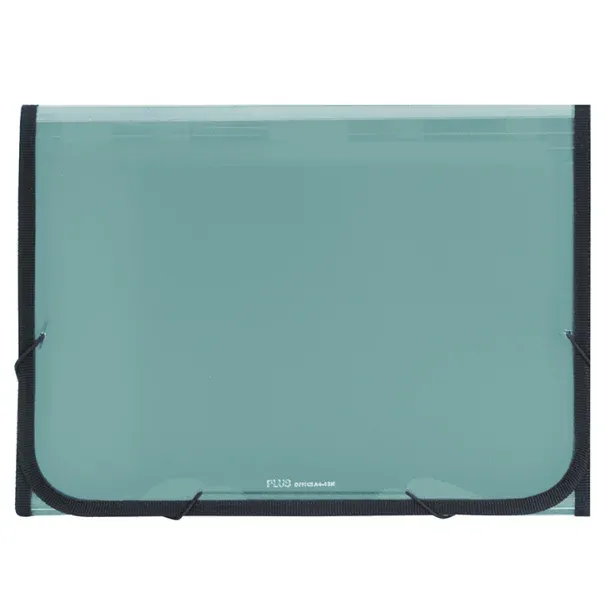 Carpeta clasificadora Plus Office A4 12 separ.VERDE CLARO