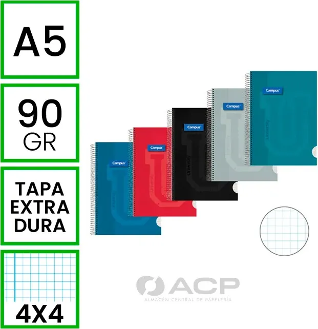 BLOC A5+ CAMPUS 80H TAPA EXTRADURA 4X4