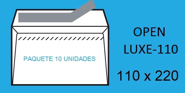 SOBRES SAM 110X220 OPEN 110 P/10UN