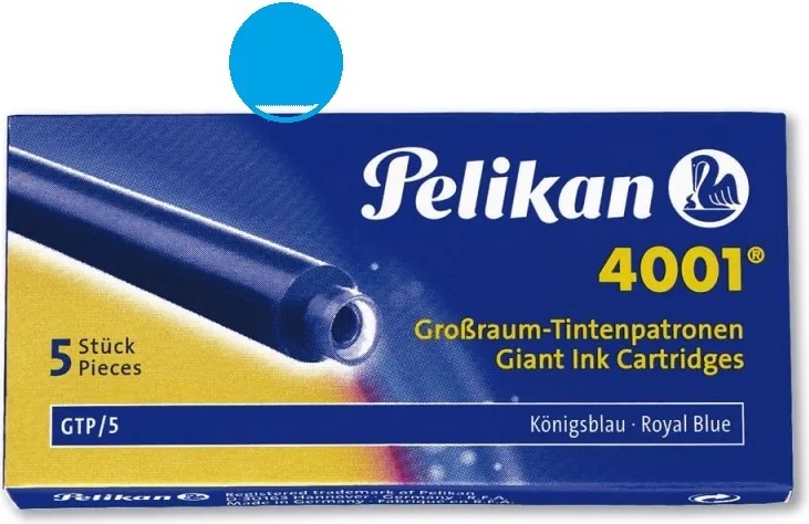 CARTUCHOS PELIKAN LARGO AZUL TURQUESA GTP/5