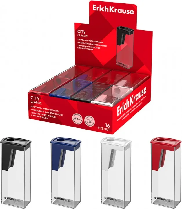 SACAPUNTAS PLASTICO C/CONTENEDOR ERICHKRAUSE