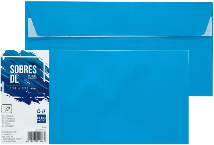 SOBRES 110X220 AZUL