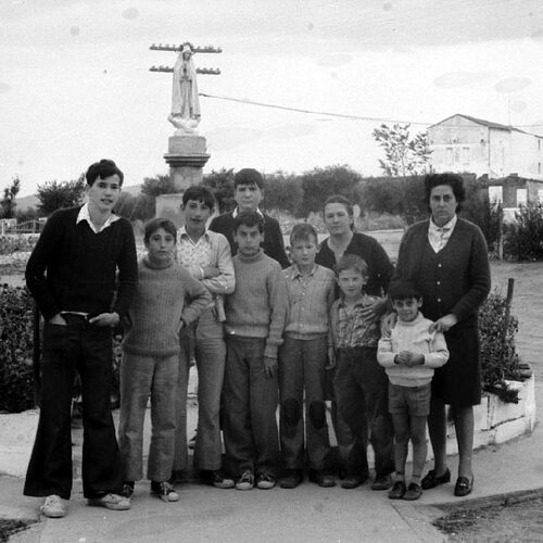 Estudiantes en Alcuescar curso 1973-74