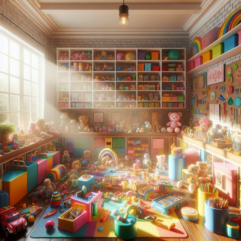 A kids club room with toys, art supplies, and games in natural light.