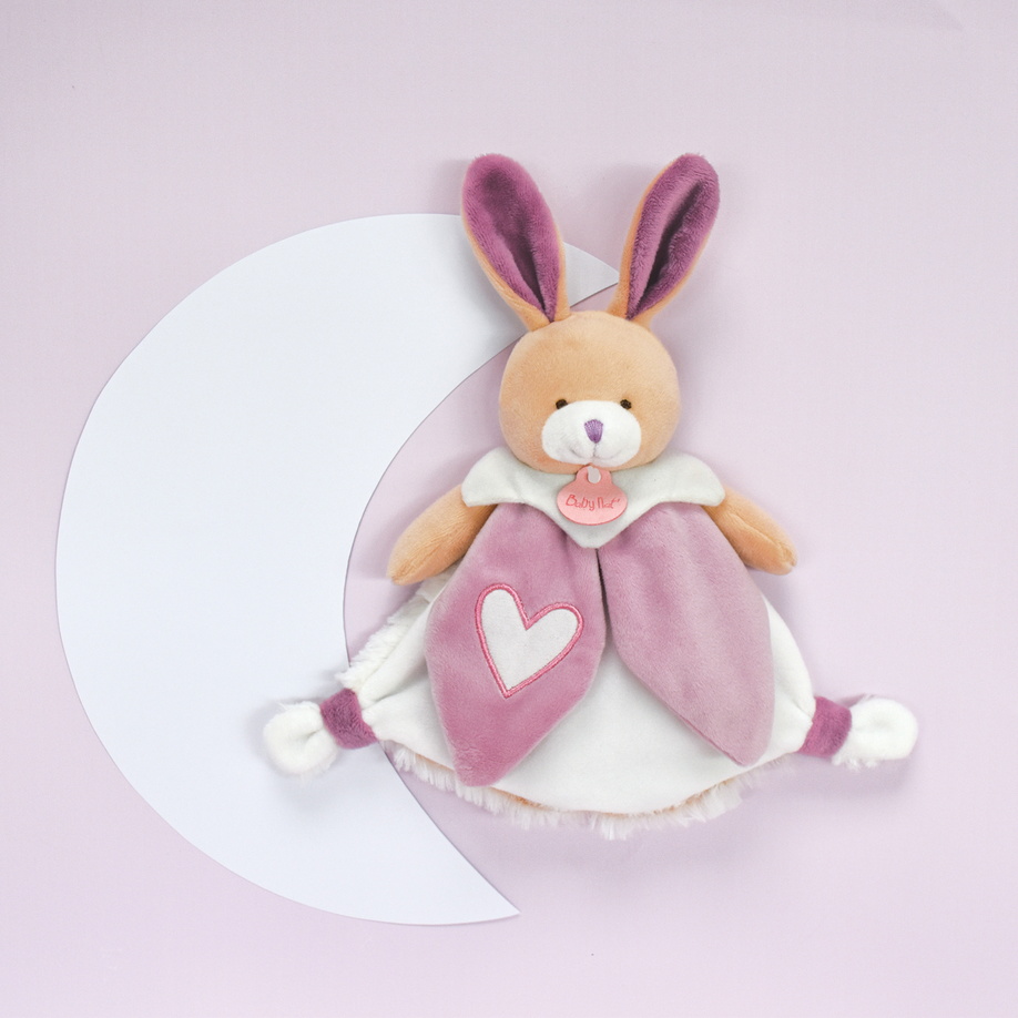 Doudou lapin rose