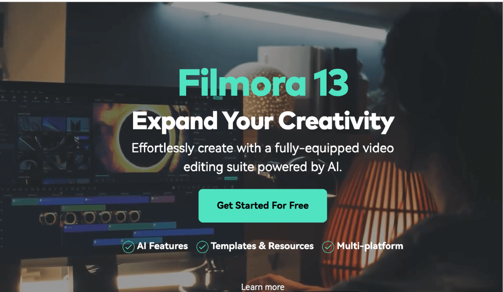 Filmora-plateforme de creation video