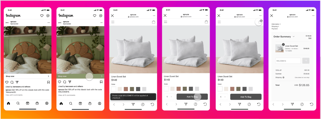 Vous pouvez utiliser des codes promo directement sur Instagram