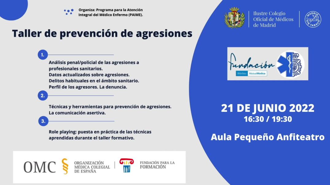 Taller de prevención de agresiones