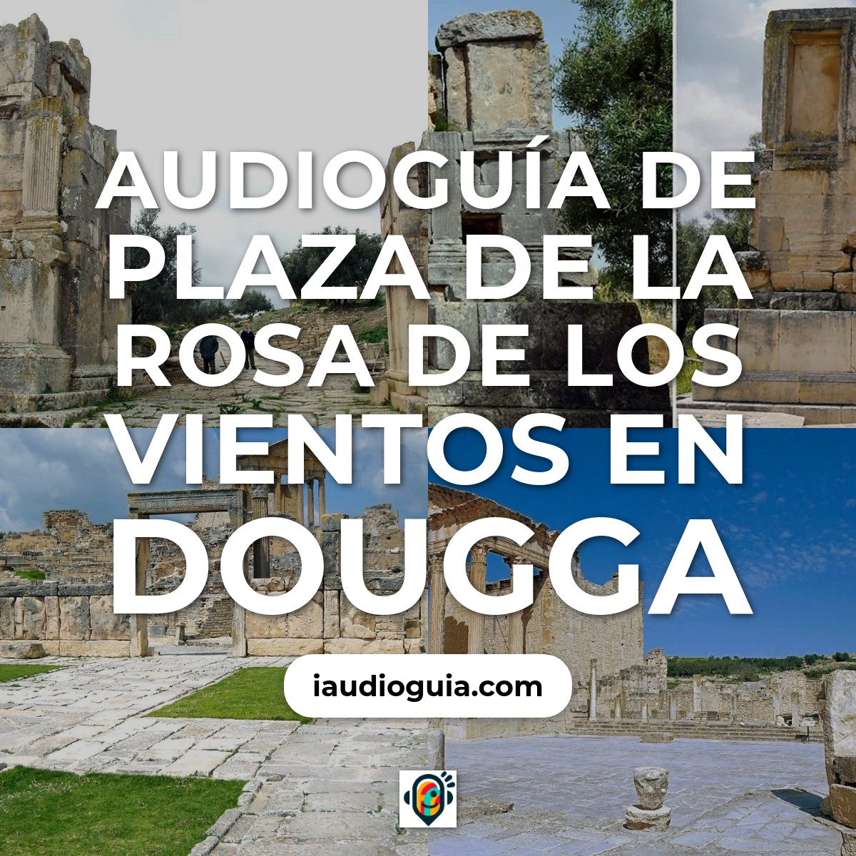 Plaza de la Rosa de los Vientos en Dougga