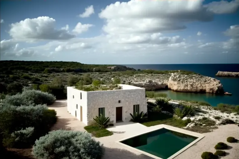 La Casa de Pizarra y Ladrillo: Un Oasis de Elegancia en Menorca