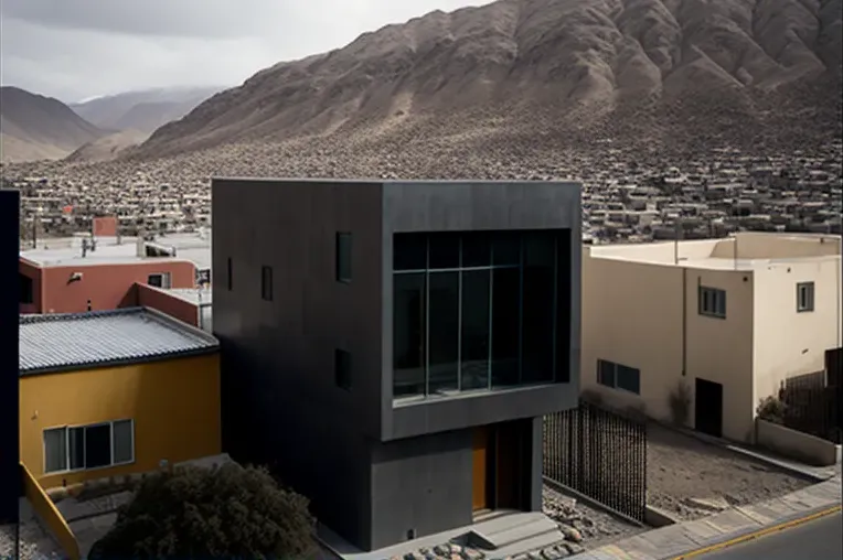 Lujoso minimalismo en una zona privada y residencial: Casa con sistema de iluminación exterior en Arequipa