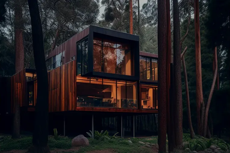 Casa de lujo construida con fibra de carbono, madera laminada, acero inoxidable y aluminio con terrazas panorámicas en Bolivia