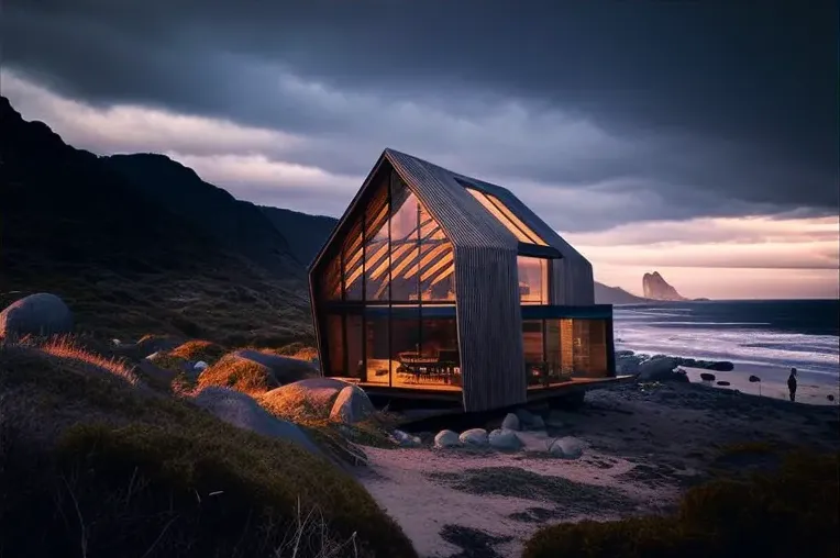 La naturaleza y la tecnología se unen en esta Casa ecológica cerca de la playa en Pucón