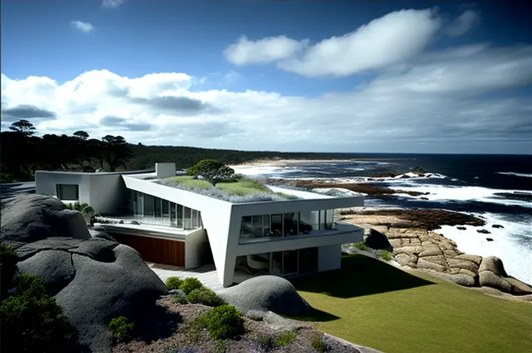 Casa de ensueño con acabados de acero inoxidable y piedra natural en Punta del Este