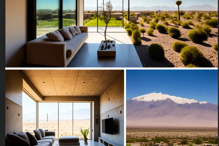 El Oasis en las alturas: Casa de hormigón armado, fibra de carbono y madera laminada con piscina al aire libre en Arequipa