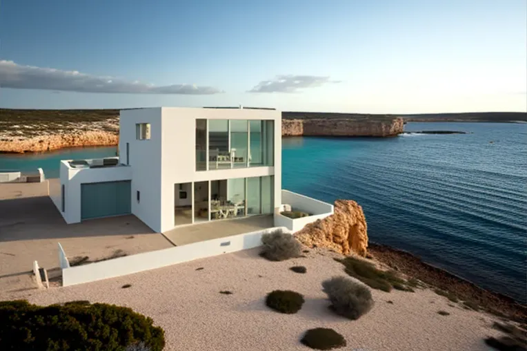 Lujosa propiedad contemporánea con vistas al mar en Menorca