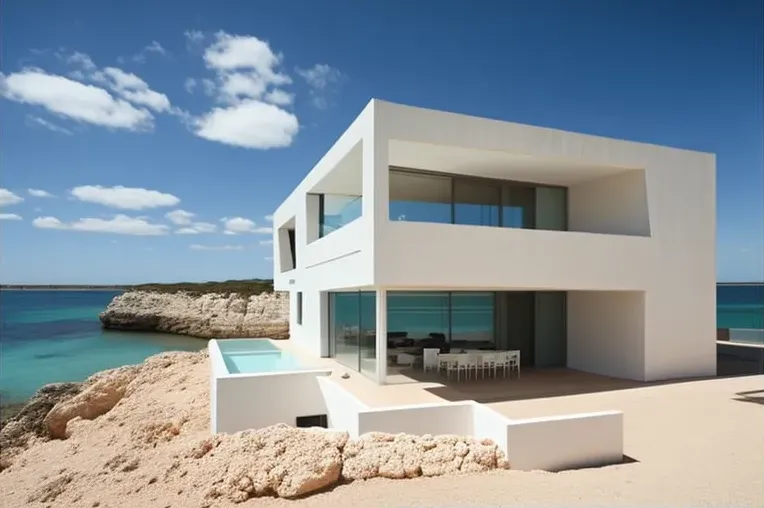 Casa de ensueño con diseño audaz y vistas impresionantes en Menorca