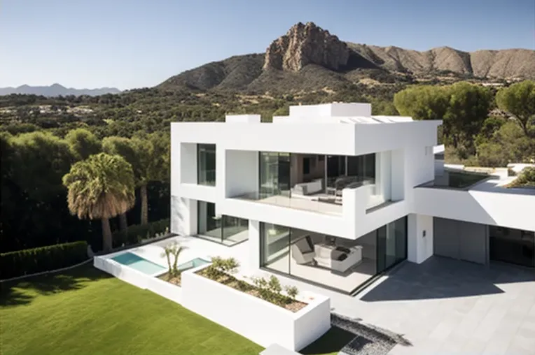 Escape al paraíso en esta casa contemporánea con vistas panorámicas y jardines en Marbella