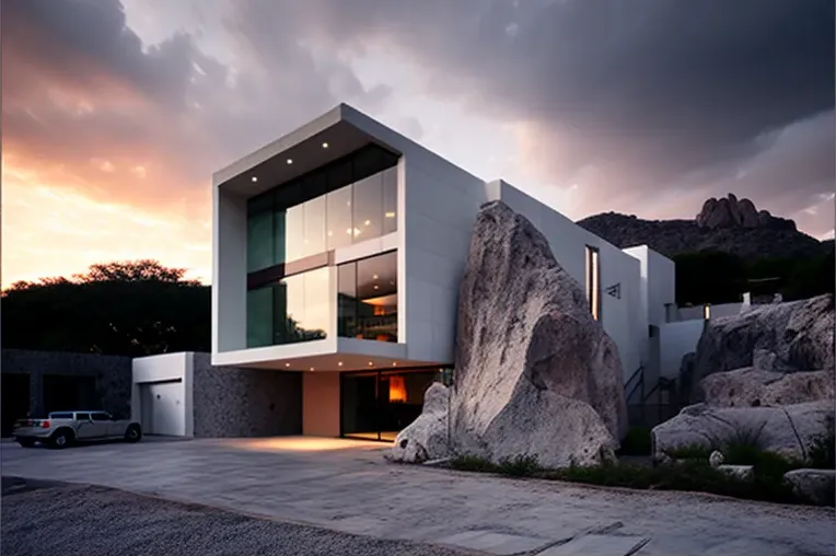 Escape a la playa: vistas impresionantes y diseño industrial en esta casa