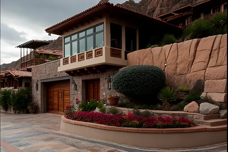 Villa con jardines con cascadas y vistas impresionantes en una zona privilegiada de Cusco, Perú