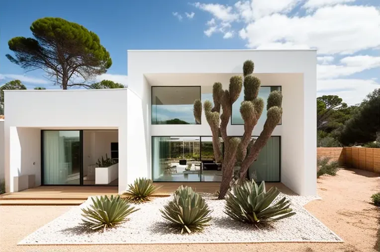 Casa de estilo industrial en área privada y residencial de Formentera