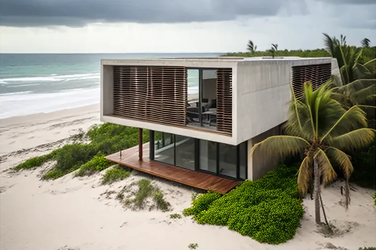 Villa minimalista con impresionantes vistas de las montañas nevadas