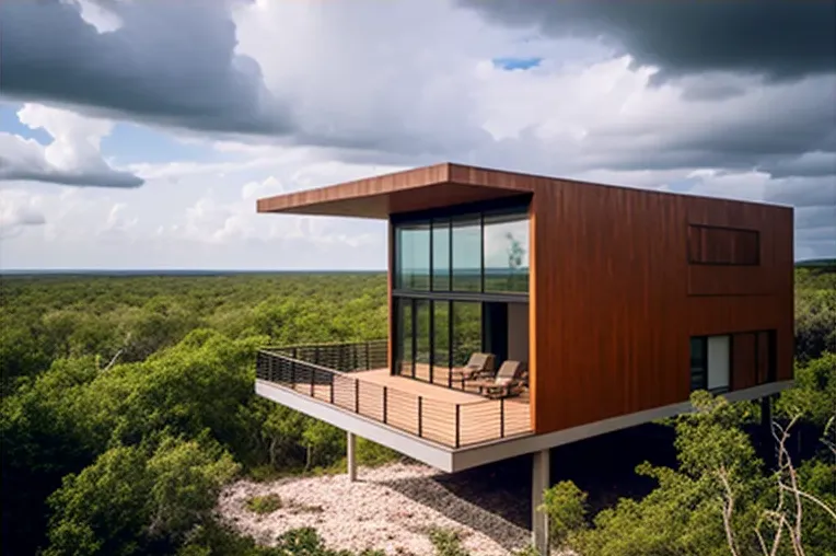 Vivir en minimalismo y con vistas a las montañas nevadas en Cancun, México